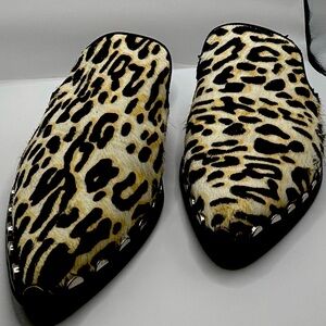 Bleeker & Bond, Simone Mule, size 7, black leopard print